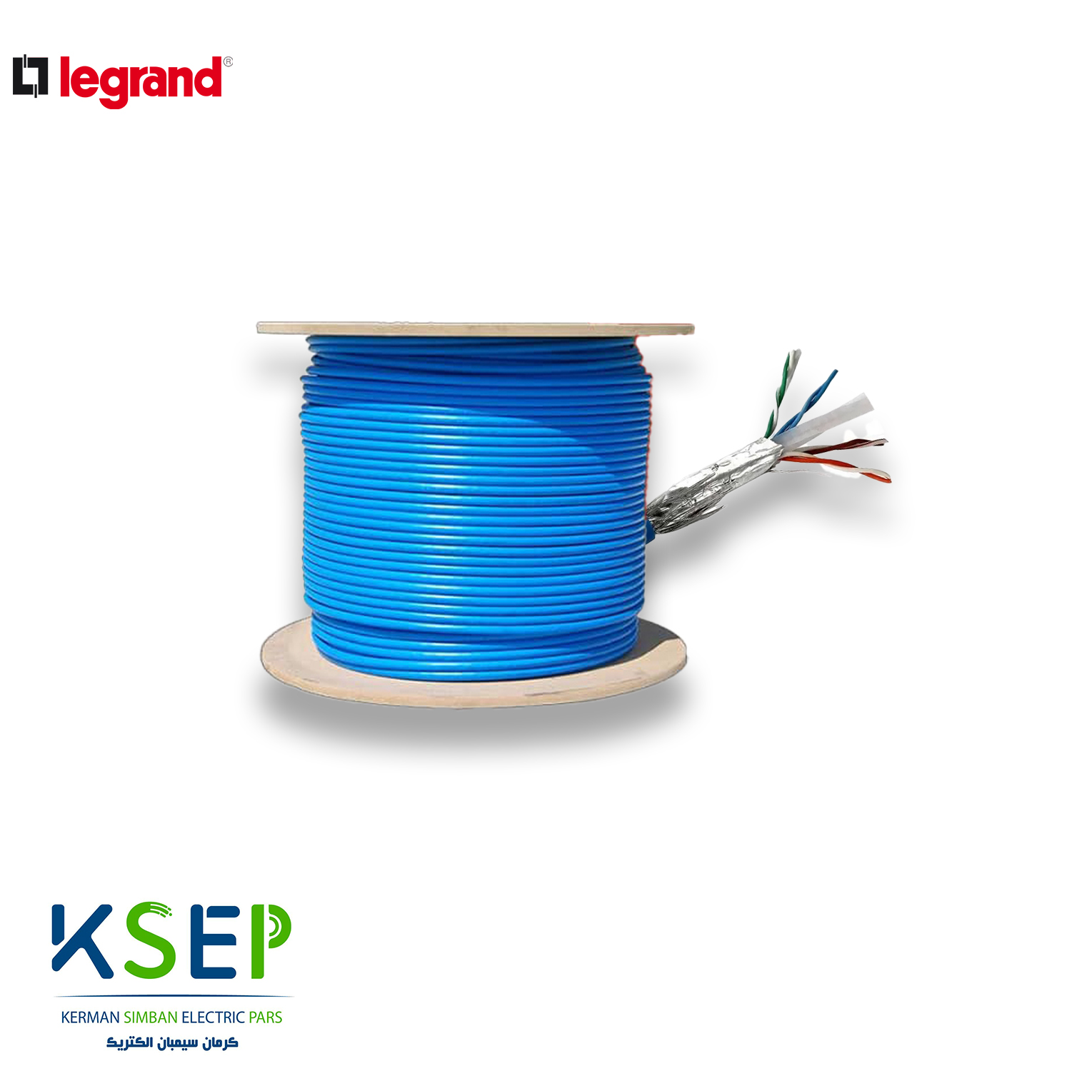 کابل شبکه CAT6 SFTP لگراند روکشPVCطول ۵۰۰ متر