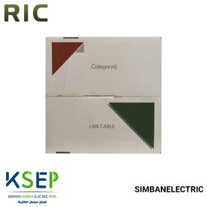 کابل شبکه CAT6 UTP برند RIC رفسنجان روکش PVC طول 305 متر