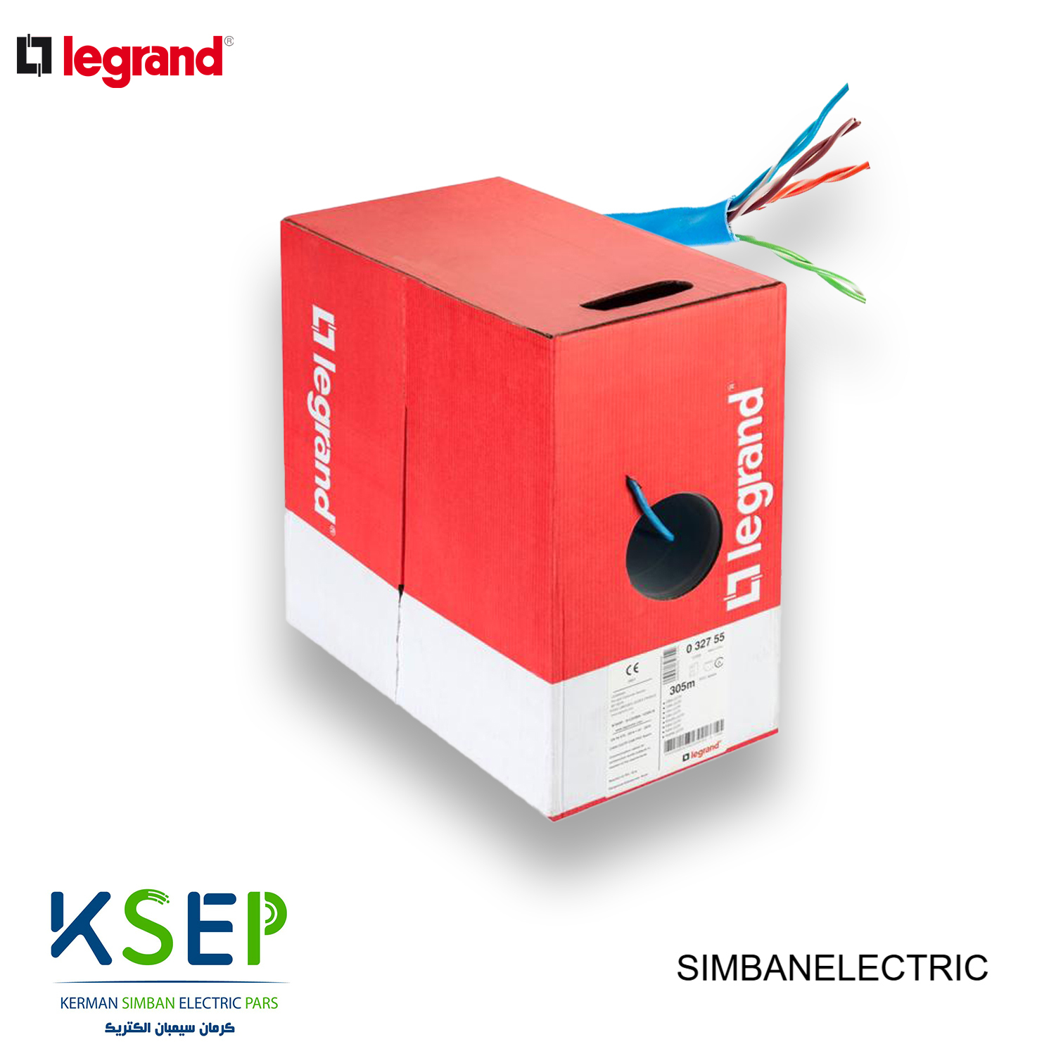 کابل شبکه CAT6 UTP لگراند روکش LSZH طول 305 متر