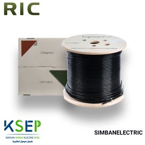 کابل شبکه CAT6 SFTP OUTDOOR برند RIC رفسنجان دو روکش طول 500 متر